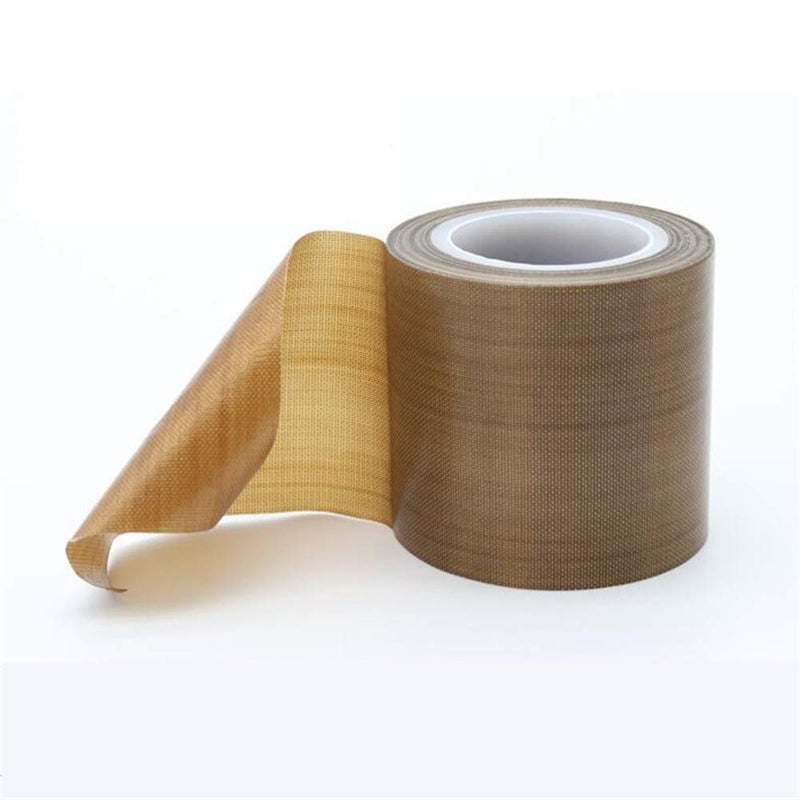 FRIGIIRE PTFE Telfon Tape high Temperature Tape Welding Sealing Tape for Vacuum Sealer Machine(Brown, 50mm x 11yards(33feet) x 0.18mm) - Image 1
